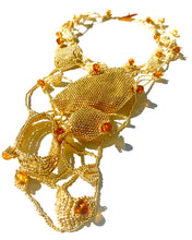 Load image into Gallery viewer, Venus Gold and Amber Necklace