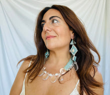 Load image into Gallery viewer, Assana Crystal Quartz and Pearl glow in the dark necklace
