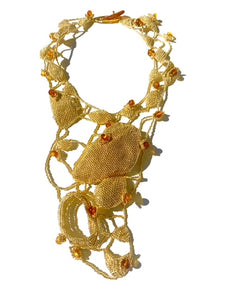Venus Gold and Amber Necklace