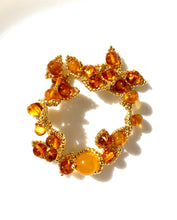 Load image into Gallery viewer, Amber &amp; Gold Leaves bracelet
